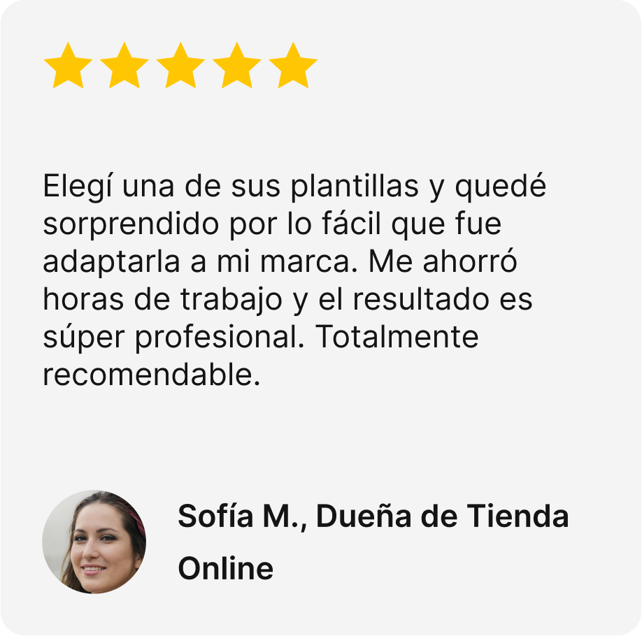 Sofía M., Dueña de Tienda Online